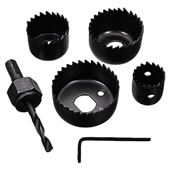 Dmax Dmx-4127 ( 6pcs ) Buat Açma Panç Seti ( 32-38-44-54mm & 3/8 Hex & Anahtar ) ( Metal & Ahşap & Plastik Delik Açma )