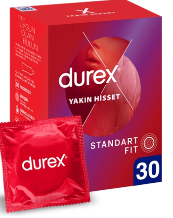 Durex 30'lu İnce ve Ekstra Hassas Prezervatif - Yakın Hisset