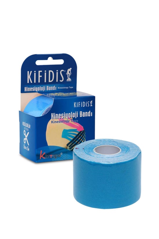 Kifidis Kinesiyoloji Bandı Kesileilir 5 Cm X 5 M Mavi