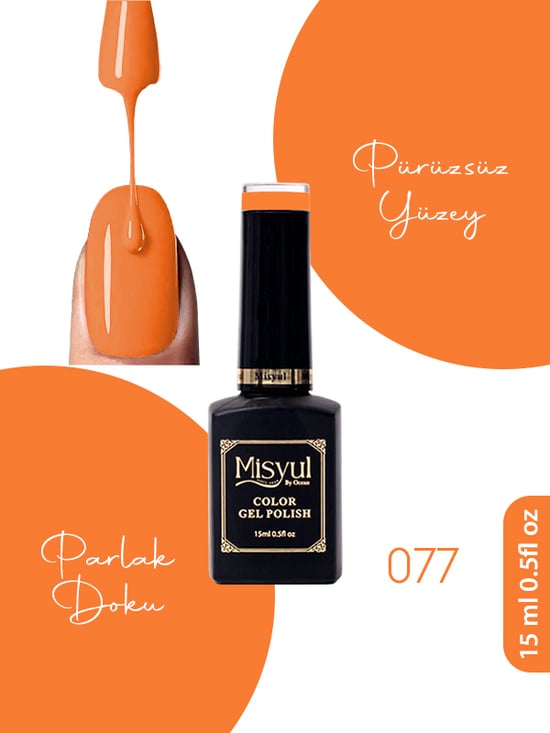 Misyul Uv Led Kalıcı Oje Nail Art 15 Ml 077