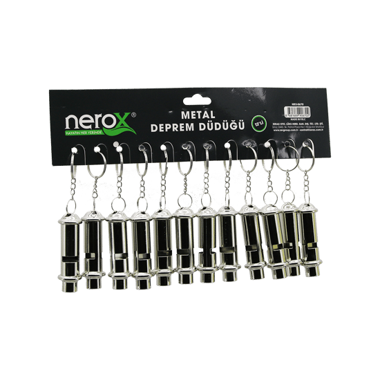 Nerox Nrx-0670 Metal ( Deprem Düdük ) Anahtarlık