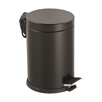 Lalezar Lzr-815s ( 12lt ) ( Siyah ) Pedallı Metal Çöp Kovası