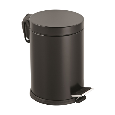 Lalezar Lzr-815s ( 12lt ) ( Siyah ) Pedallı Metal Çöp Kovası