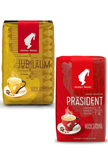 Julius Meinl Jubilaum ve President Çekirdek Kahve Seti (toplam 1 Kg)