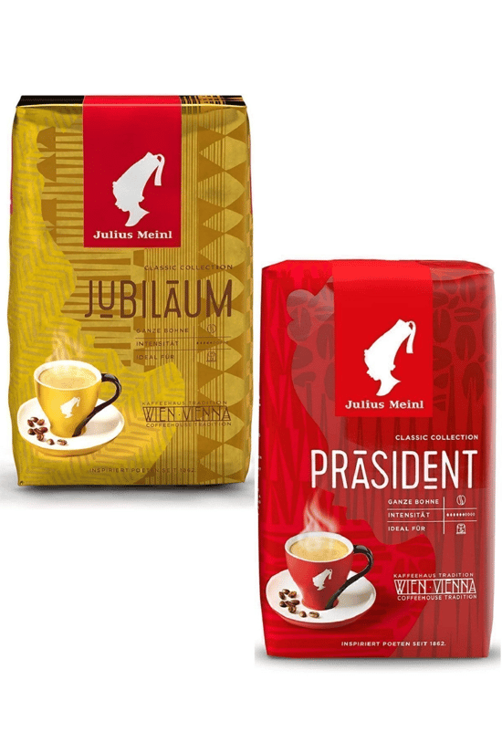 Julius Meinl Jubilaum ve President Çekirdek Kahve Seti (toplam 1 Kg)