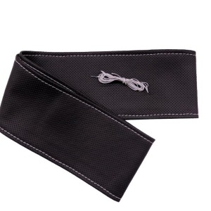 P Parla Tüm Araçlara Uyumlu Vinil Direksiyon Kılıfı, Dikmeli Gri Dikişli