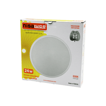 Nisaluce Eamp-106/b (24w) (radar Sensörlü) Ledli Armatür (beyaz Çerçeve) (mekatronik Askı Sistemi) (6500k & 2160lm)