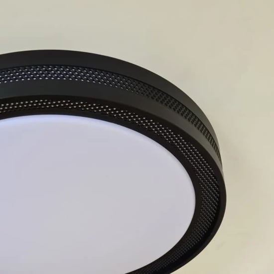 Erbay Sıva Üstü Led Panel Yuvarlak 45 Watt-Siyah Motif Desenli-Beyaz-Günışığı