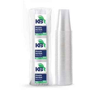 KBR 180 cc Plastik Bardak 100 Lü (1,1 GR)