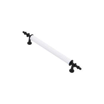 -975 ( 12.8cm ) ( Siyah & Beyaz ) Boru Kulp