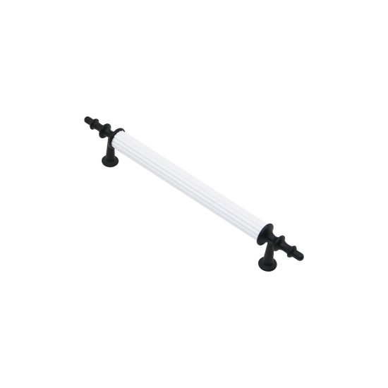 -975 ( 12.8cm ) ( Siyah & Beyaz ) Boru Kulp