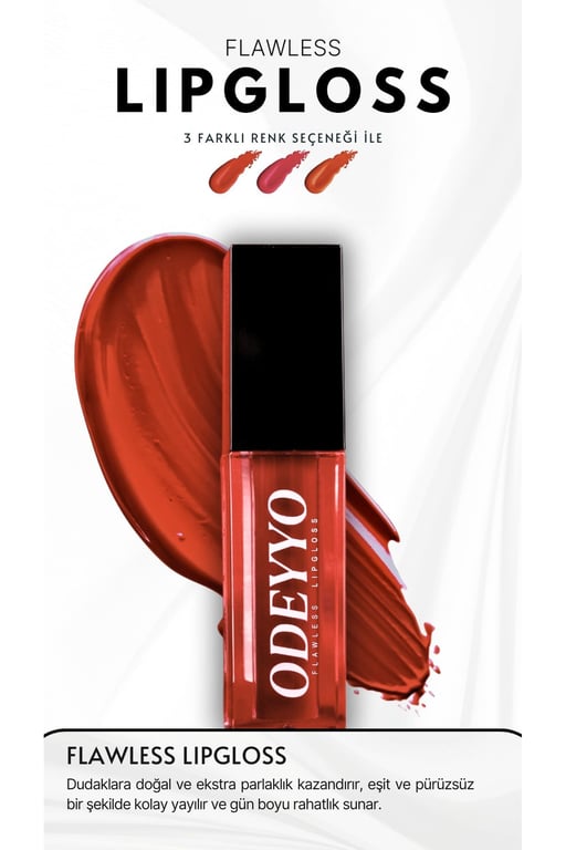 Odeyyo Flawless lip Gloss Kirli Kırmızı 5 Ml
