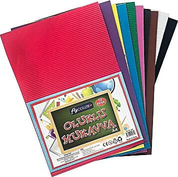 Flycolor A4 10 Renk Oluklu Mukavva