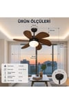 Vanti Kcf280k 30w Ahşap Desenli 75cm (30 İnç) Uzaktan Kumandalı Tavan Vantilatörü