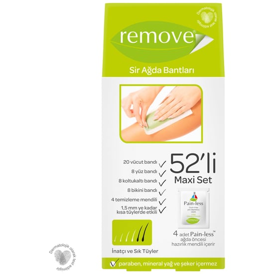Remove Sir Ağda Bantları 52 Li Set İnatçı ve Sık Tüyler