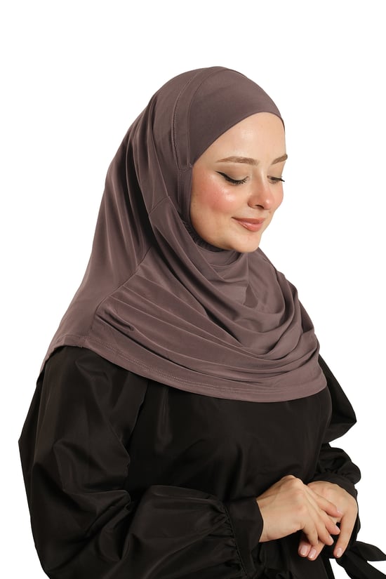 Hürrem Bone Vizon Pratik Hazır Geçmeli Tesettür Eşarp Sandy Kumaş Kendinden Boneli 1290_10