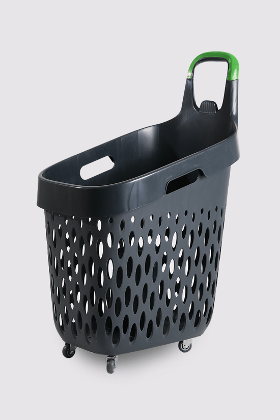 Tekerlekli Market Sepeti (tekerlekli Alışveriş Sepeti Yeşil Saplı