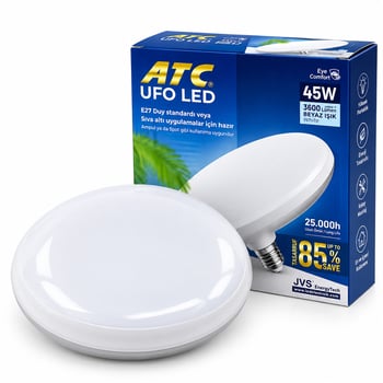 Atc ( 45w ) ( E27 ) ( Ufo Tipi ) Led Lamba Ampul ( 6500k & 3600lümen )