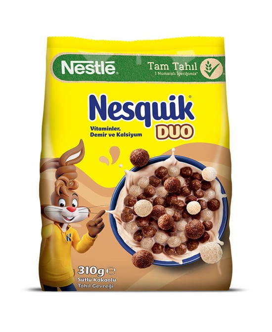 Nesquik Buğday ve Mısır Gevreği 310 Gr Sütlü Kakaolu Duo