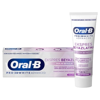 Oral B Pro-3dw Advanced Express Whitening Glossy White Diş Macunu