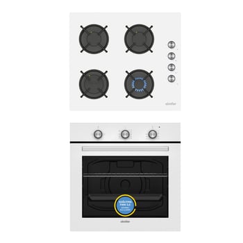 Simfer 0+3 Fonksiyon Mekanik, Beyaz 2'li Ankastre Set (8271 Fırın + 3048 Ocak)