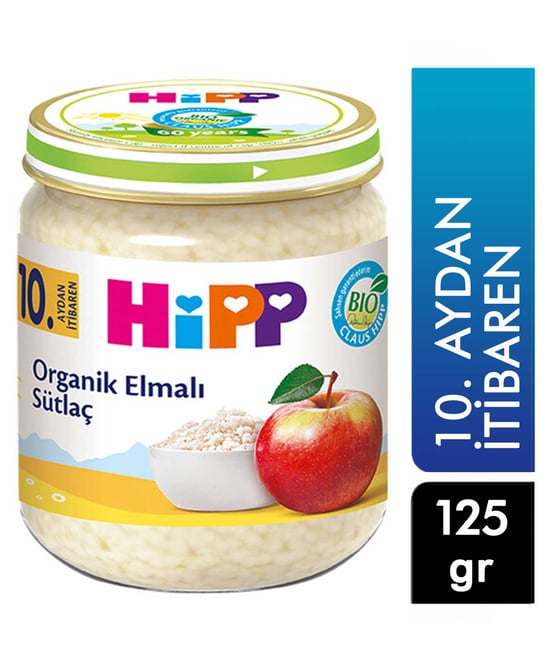 Hipp Organik Elmalı Sütlaç 125 G 10. Aydan İtibaren
