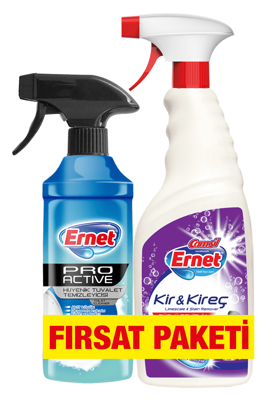 Ernet Pro Active Leke Çıkarıcı 435 ml + Ernet Kir & Kireç Sökücü 750 ml