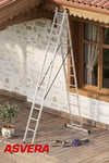 Asvera Endüstriyel 6 Metre A Tipi 2 Parçalı Alüminyum Merdiven - 1.4 Mm Profesyonel Merdiven