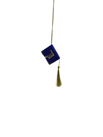 ( Mini ) Kuran ( Kadife & Allah (c.c) Lafzı Yazılı Kaplı ) (askı İpli & Püsküllü) ( 4.5x5cm )