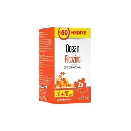 Orzax Ocean Picozinc Zinc Picolinate 30+15 Tablet