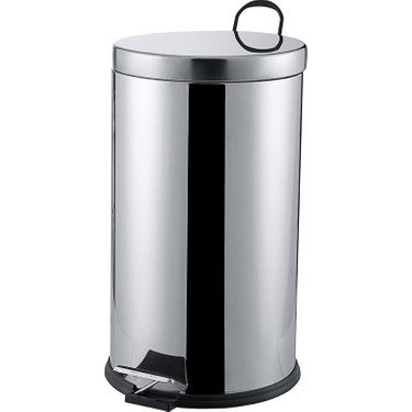 Onton-553538 Beray Bry-0346 ( 16lt ) ( Krom Metal ) ( Pedallı ) Çöp Kovası ( Çap: 24.5cm & Y: 42.5cm ) ( Brkt-922500 )