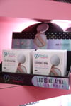 Proco Beauty Pro Led Işıklı Saplı Makyaj Aynası - Display Kutu - Şarj Edilebilir Uzun Ömürlü Kullanım ( Beyaz, Pembe )