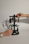 40cm 2 Standlı Ayaklı ve Hareketli Anahtarlık Askısı Siyah