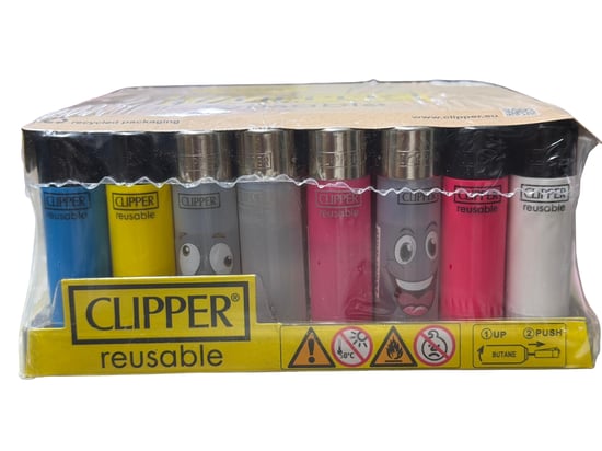 Clipper Pocket Renkli Taşlı Çakmak*48