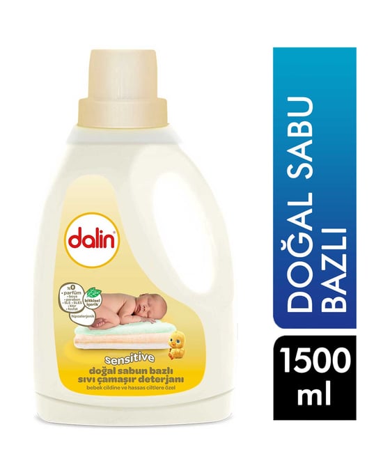 Dalin Bebek Sıvı Çamaşır Deterjanı 1500 Ml Doğal Sabun Bazlı