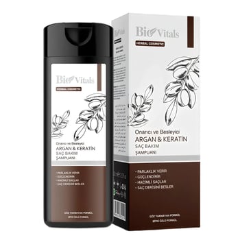 Bio Vitals Argan ve Keratin Özlü Saç Bakım Şampuanı 400 Ml