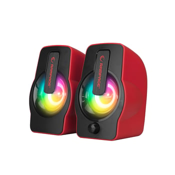 Rampage Falsetto Rms-g7 ( Kırmızı & Rgb Işıklı ) ( 1+1 ) Hoparlör Speakaer Set ( Usb Kablo ) 2.0 Multimedya & 6w