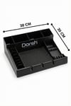 Dorsh Kuaför Tipi Tezgah Üstü 38x30 Cm Premium Organizer Siyah F-177