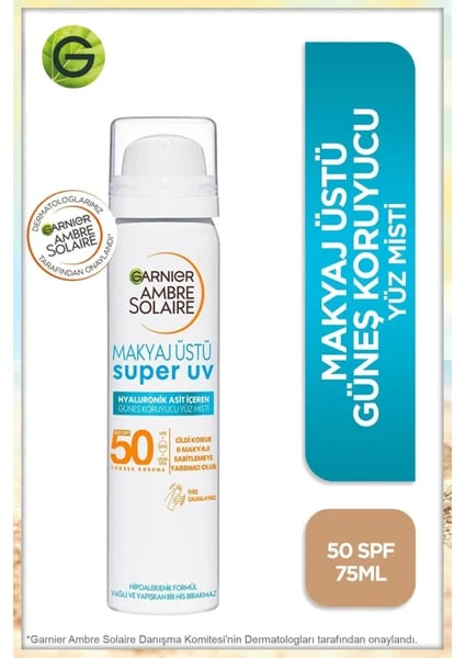 Garnier Ambre Solaire Makyaj Üstü Güneş Koruyucu Yüz Misti 75 ml