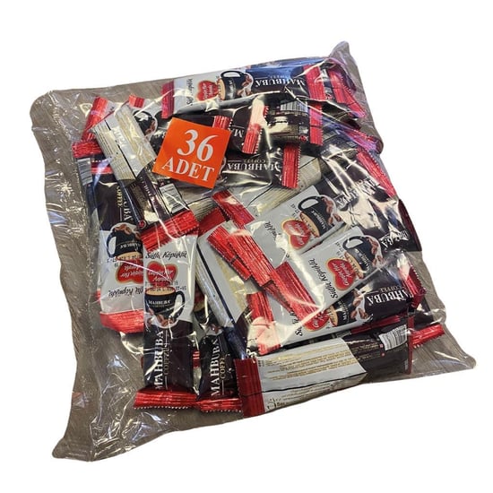 Mahbuba 3ü1 Arada Sütlü Köpüklü 36x10gr Mini Küçük Boy İkramlık Otobüs Hazır Kahve Poşet