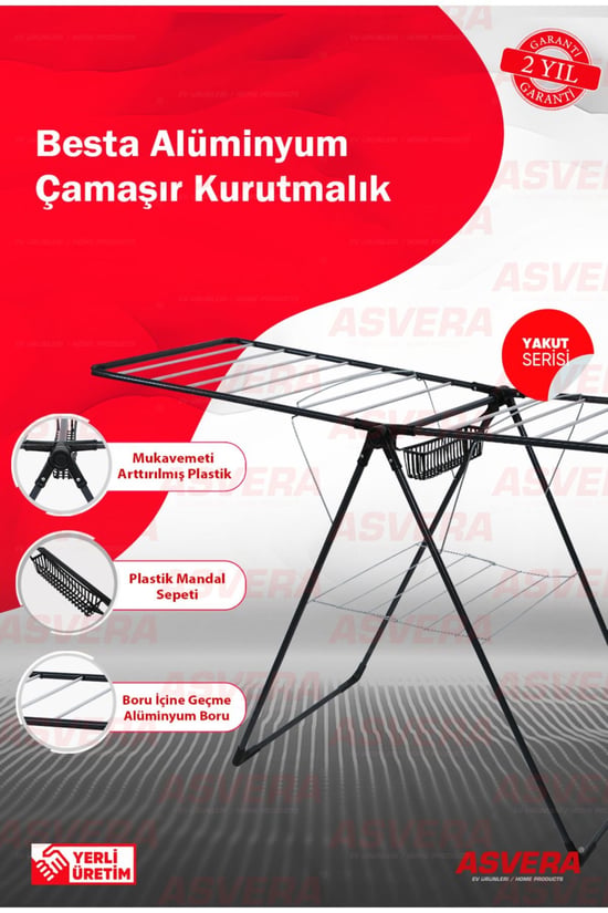Asvera Besta Alüminyum Çamaşır Kurutmalık