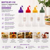 Rotto Rt-112 ( 450ml ) ( Yağdanlık & Sosluk ) (şeffaf & Plastik Şişe ) (renkli Kapak) (ölçekli) (ketçap & Mayonez)
