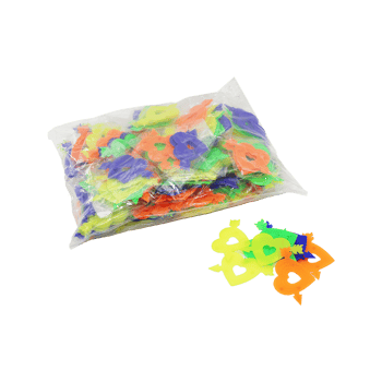 Krt-1122 ( 9pcs ) ( Oklu Kalp ) Bisiklet Teker Süsü ( Renkli Plastik )