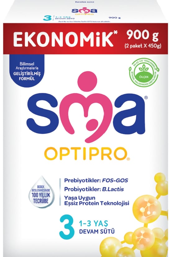 Sma 3 Optipro Probiyotik Bebek Devam Sütü 1-3 Yaş 900 Gr