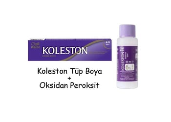 Koleston Tüp Boya 50 Ml - 4.0 Kahve + 20 Vol Oksidan Peroksit