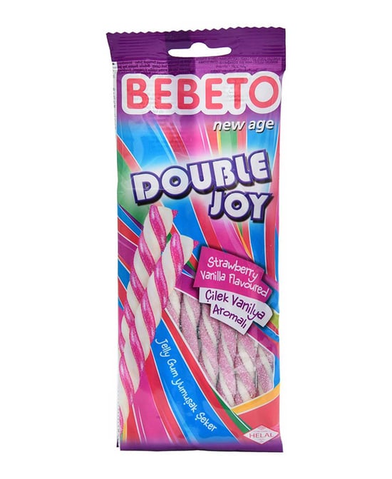 Bebeto Double Joy Şekerleme 75 gr  Çilek Vanilya