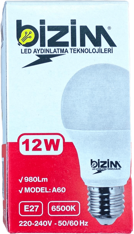 Bizim Led Ampul 12 watt  980lm-A60