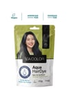 Sea Color Aqua Hair Dye Vegan & Amonyaksız Su ile Aktive Edilen Kalıcı Saç Boyası Toz 1.1 Mavi Siyah
