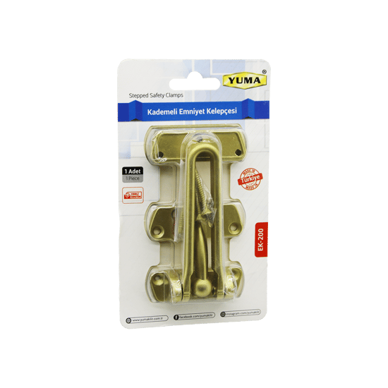 Yuma Ek-200 -701 ( Sarı ) Çelik Kapı Emniyet Kelepçe