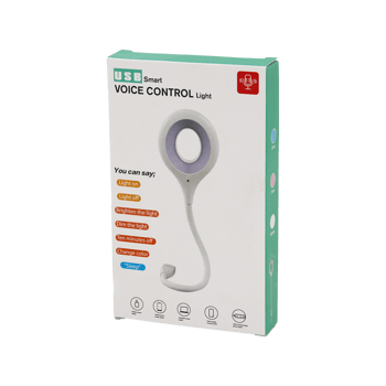 Usb Smart Voice Control Light (sesli Işık Ayarlı) (mini) Yuvarlak (usb) 16 Ledli Lamba (akrobat Kollu) (2w) (5v-0.5a)